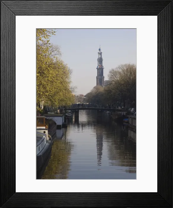 Framed Print : Westerkerk and the Prinsengracht canal, Amsterdam, Netherlands, Europe Framed Print : Westerkerk and the Prinsengracht canal, Amsterdam, Netherlands, Europe