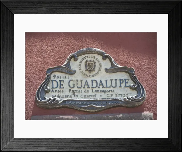 Framed Print : Street sign, San Miguel de Allende (San Miguel), Guanajuato State, Mexico, North America Framed Print : Street sign, San Miguel de Allende (San Miguel), Guanajuato State, Mexico, North America