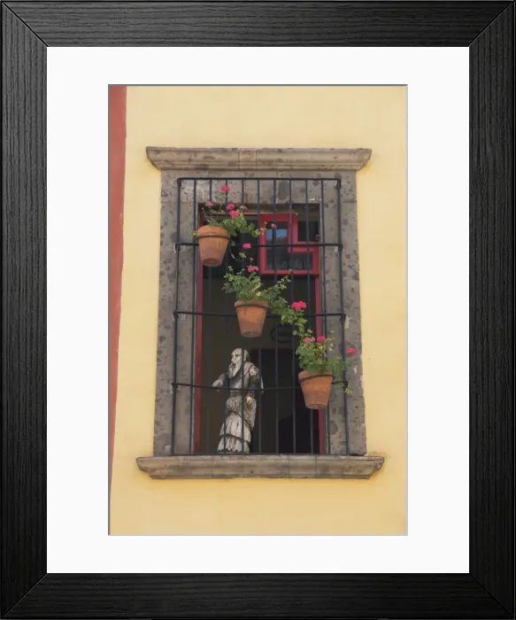 Framed Print : Window in San Miguel de Allende (San Miguel), Guanajuato State, Mexico, North America Framed Print : Window in San Miguel de Allende (San Miguel), Guanajuato State, Mexico, North America