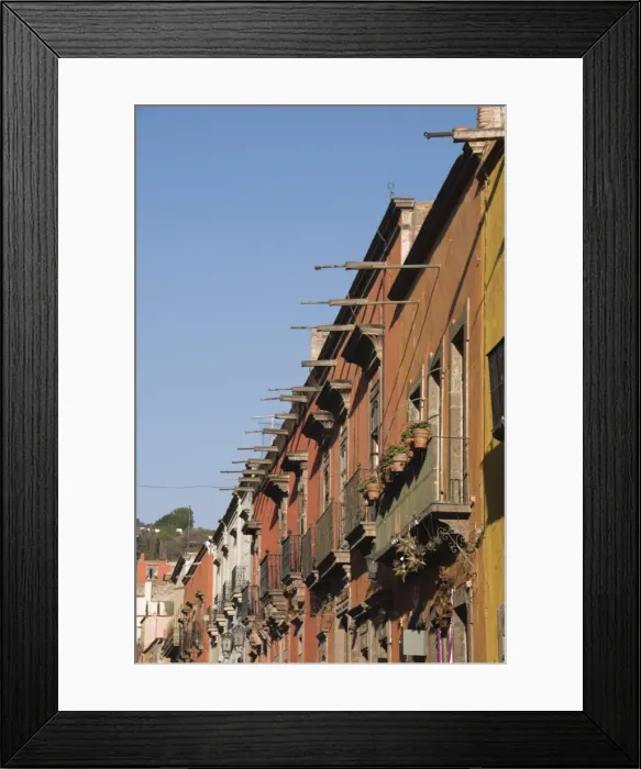 Framed Print : Detail of buildings, San Miguel de Allende (San Miguel), Guanajuato State