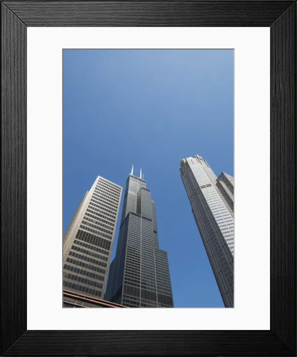 Framed Print : Sears Tower with white aerials, Chicago, Illinois, United States of America Framed Print : Sears Tower with white aerials, Chicago, Illinois, United States of America