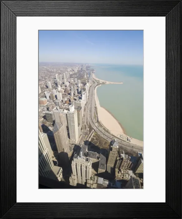 Framed Print : Lake Michigan taken from the Hancock Building, Chicago, Illinois, United States of America Framed Print : Lake Michigan taken from the Hancock Building, Chicago, Illinois, United States of America