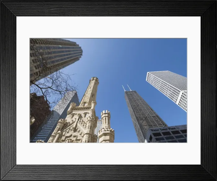 Framed Print : The Water Tower, Chicago, Illinois, United States of America, North America Framed Print : The Water Tower, Chicago, Illinois, United States of America, North America