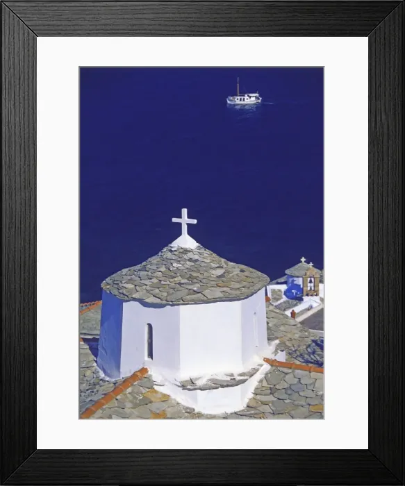 Framed Print : Church on Skopelos Island, Greek Islands, Greece, Europe Framed Print : Church on Skopelos Island, Greek Islands, Greece, Europe