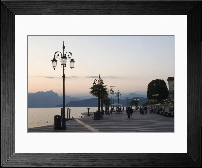 Framed Print : Lakeside evening at Lazise, Lake Garda, Veneto, Italy, Europe Framed Print : Lakeside evening at Lazise, Lake Garda, Veneto, Italy, Europe
