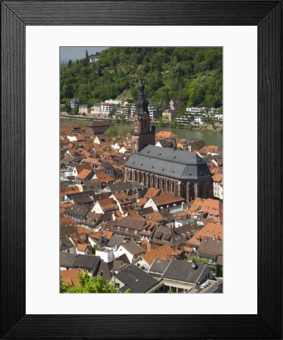 Framed Print : View from the castle over the old city of Heidelberg and the River Neckar Framed Print : View from the castle over the old city of Heidelberg and the River Neckar