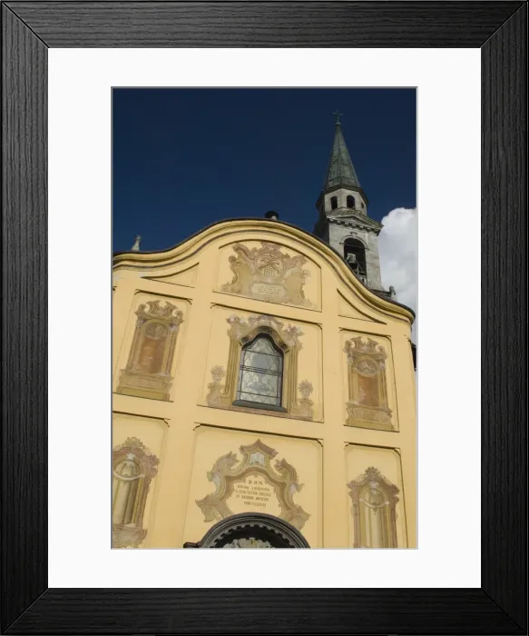 Framed Print : Detail of the frescoes on the facade of the church in Pinzolo, Trentino-Alto Adige Framed Print : Detail of the frescoes on the facade of the church in Pinzolo, Trentino-Alto Adige