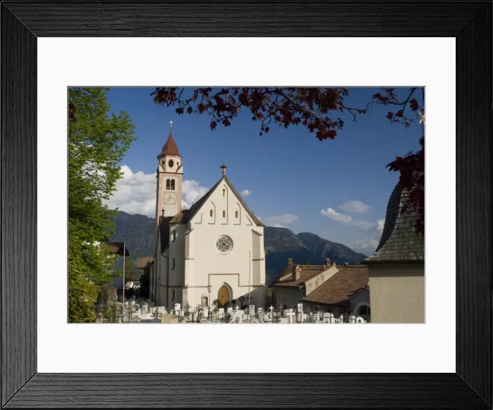 Framed Print : Church of St. John the Baptist, Dorf Tyrol, Sud Tyrol, Italy, Europe Framed Print : Church of St. John the Baptist, Dorf Tyrol, Sud Tyrol, Italy, Europe