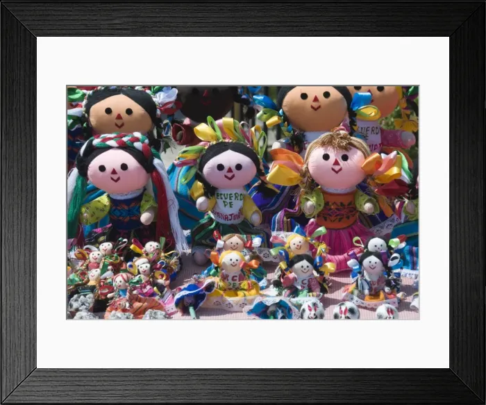 Framed Print : Colourful dolls in Guanajuato, Guanajuato State, Mexico, North America Framed Print : Colourful dolls in Guanajuato, Guanajuato State, Mexico, North America