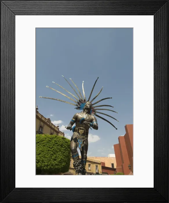Framed Print : Statue of Indian dancer, Queretaro, Queretaro State, Mexico, North America Framed Print : Statue of Indian dancer, Queretaro, Queretaro State, Mexico, North America