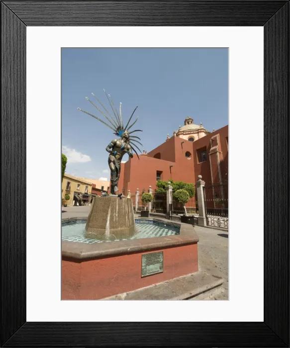Framed Print : Statue of Indian dancer, Santiago de Queretaro (Queretaro), a UNESCO World Heritage Site Framed Print : Statue of Indian dancer, Santiago de Queretaro (Queretaro), a UNESCO World Heritage Site