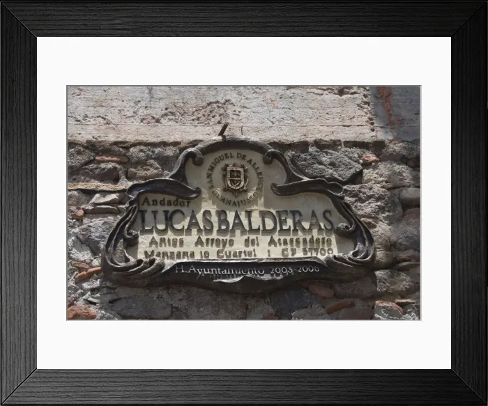 Framed Print : Street sign, San Miguel de Allende, Guanajuato state, Mexico, North America Framed Print : Street sign, San Miguel de Allende, Guanajuato state, Mexico, North America