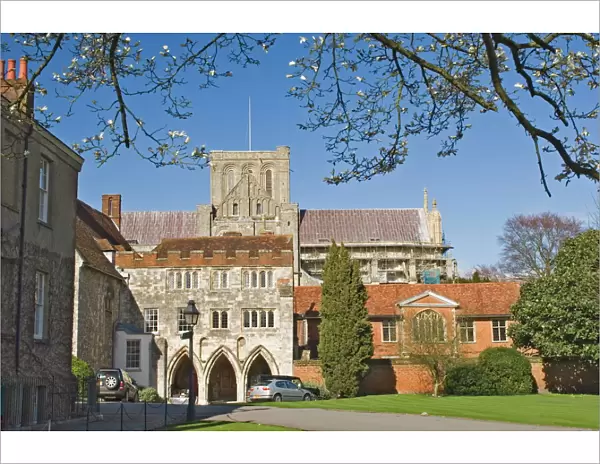 Winchester Cathedral and precinct, Winchester, Hampshire, England, United Kingdom, Europe