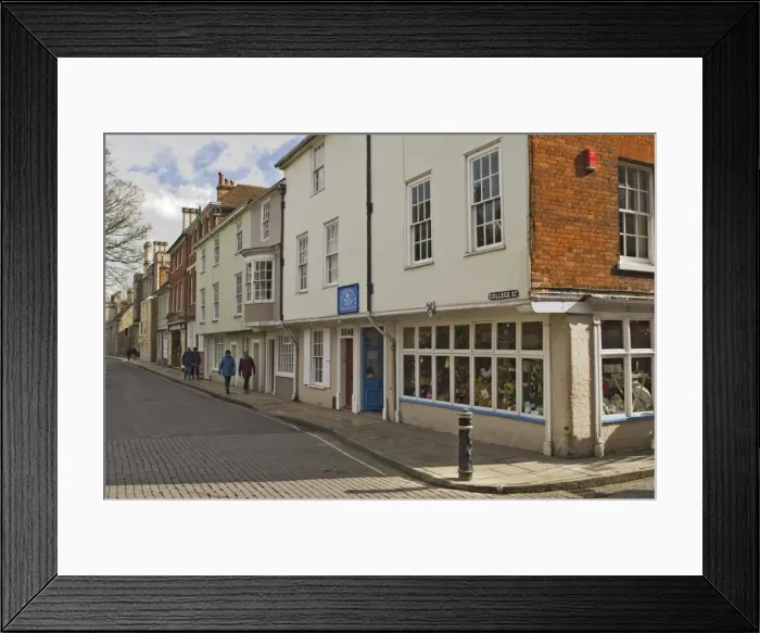 Framed Print : College Street and souvenir shop, Winchester, Hampshire, England, United Kingdom, Europe Framed Print : College Street and souvenir shop, Winchester, Hampshire, England, United Kingdom, Europe