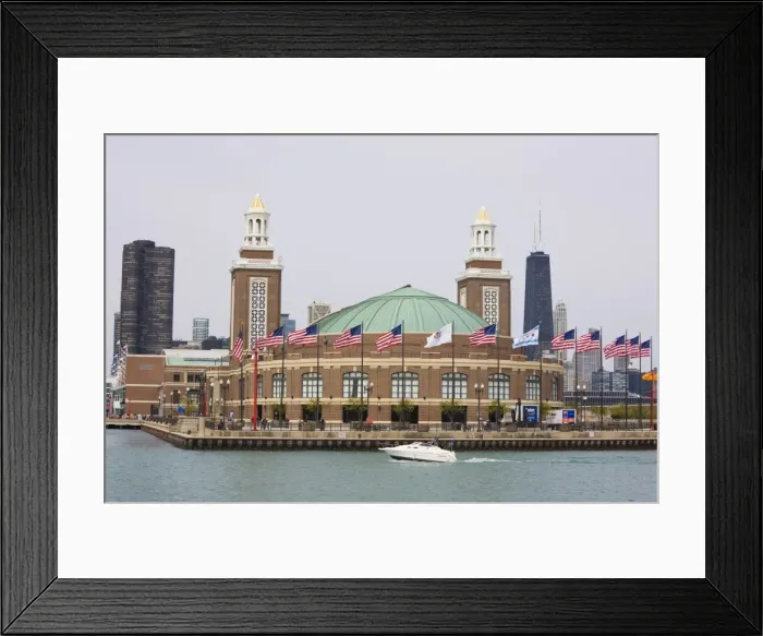 Framed Print : Navy Pier from Lake Michigan, Chicago, Illinois, United States of America, North America Framed Print : Navy Pier from Lake Michigan, Chicago, Illinois, United States of America, North America