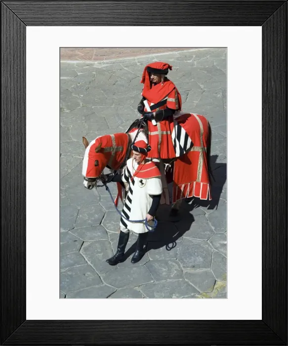 Framed Print : Medieval parade of Giostra del Saracino, Arezzo, Tuscany, Italy, Europe