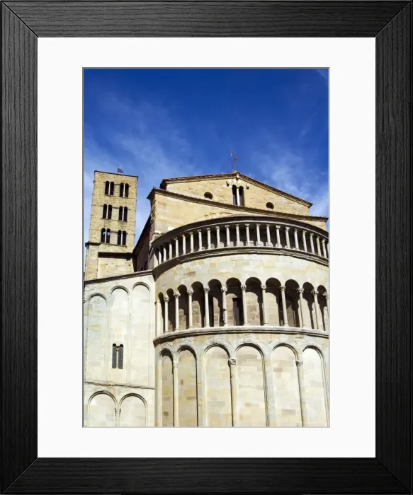 Framed Print : Apse of Pieve of St. Mary, Piazza Vasari, Arezzo, Tuscany, Italy, Europe