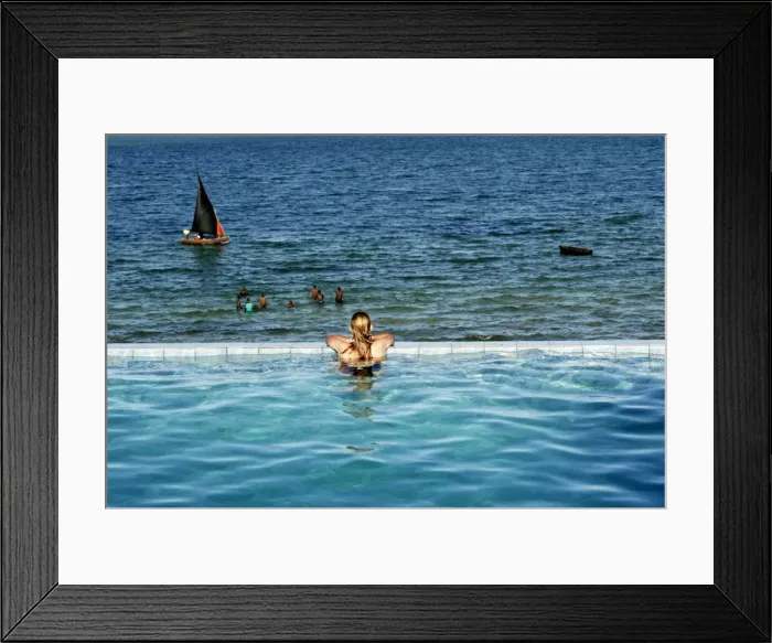 Framed Print : Resort, Vilanculo (Vilankuko) Beach, Mozambique, Africa