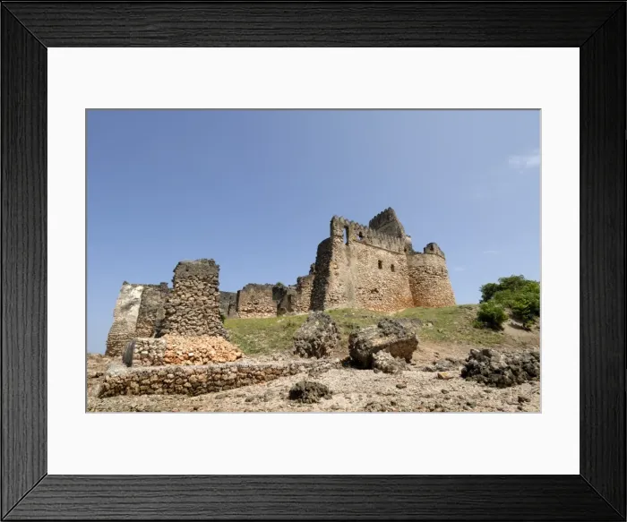 Framed Print : 19th century Arab fort, Kilwa Kisiwani Island, UNESCO World Heritage Site Framed Print : 19th century Arab fort, Kilwa Kisiwani Island, UNESCO World Heritage Site