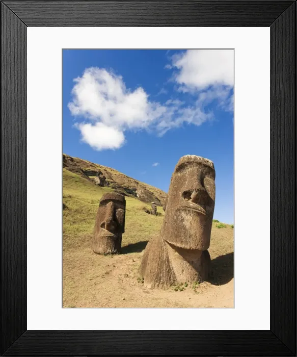 Framed Print : Giant monolithic stone Moai statues at Rano Raraku, Rapa Nui (Easter Island) Framed Print : Giant monolithic stone Moai statues at Rano Raraku, Rapa Nui (Easter Island)