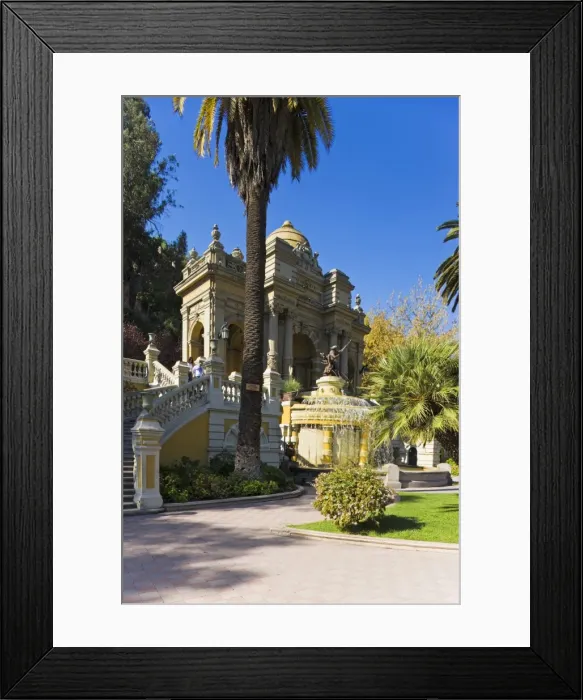Framed Print : Cerro Santa Lucia (Santa Lucia park) and the ornate Terraza Neptuno fountain Framed Print : Cerro Santa Lucia (Santa Lucia park) and the ornate Terraza Neptuno fountain