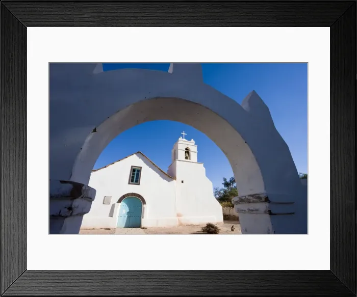 Framed Print : Iglesia San Pedro, colonial adobe walled church dating from the 17th century Framed Print : Iglesia San Pedro, colonial adobe walled church dating from the 17th century
