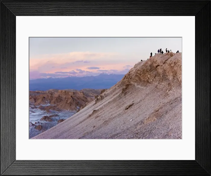 Framed Print : Tourists waiting to watch the full moon rise over the Valle de la Luna Framed Print : Tourists waiting to watch the full moon rise over the Valle de la Luna