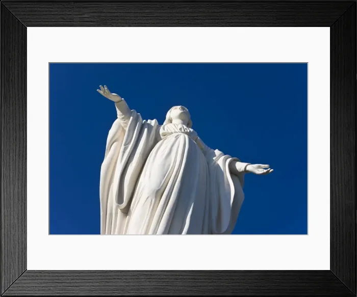Framed Print : Statue of the Virgin Mary at Cerro San Cristobal overlooking the city, Santiago Framed Print : Statue of the Virgin Mary at Cerro San Cristobal overlooking the city, Santiago