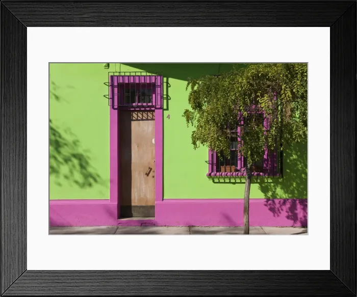 Framed Print : Colourfully painted housefronts in the trendy district of Barrio Bellavista Framed Print : Colourfully painted housefronts in the trendy district of Barrio Bellavista