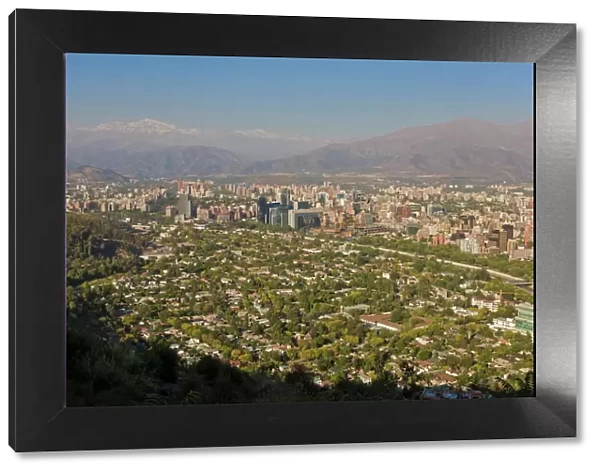 Aerial view of Santiago, Chile, South America