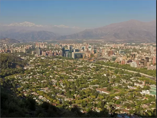 Aerial view of Santiago, Chile, South America