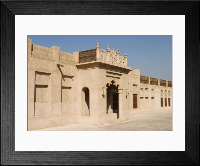 Framed Print : Bastakia District of historic Arabic houses with wind towers, Bur Dubai Framed Print : Bastakia District of historic Arabic houses with wind towers, Bur Dubai