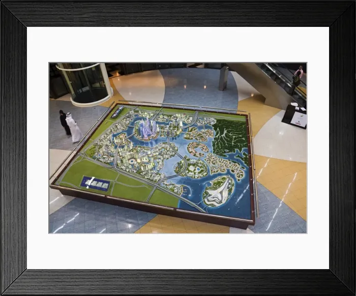 Framed Print : Model of The Lagoons, Dubai, United Arab Emirates, Middle East Framed Print : Model of The Lagoons, Dubai, United Arab Emirates, Middle East