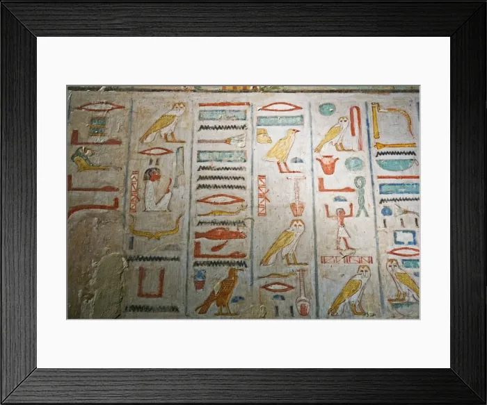Framed Print : Detail from the texts, Tomb of Rekhmire, West Bank, Thebes, UNESCO World Heritage Site Framed Print : Detail from the texts, Tomb of Rekhmire, West Bank, Thebes, UNESCO World Heritage Site