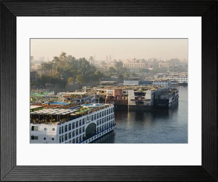Framed Print : Cruise ships on the River Nile, Luxor, Egypt, North Africa, Africa Framed Print : Cruise ships on the River Nile, Luxor, Egypt, North Africa, Africa