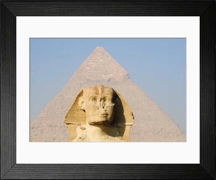 Framed Print : The Sphinx and the Pyramid of Khafre (Chephren), Giza, UNESCO World Heritage Site Framed Print : The Sphinx and the Pyramid of Khafre (Chephren), Giza, UNESCO World Heritage Site