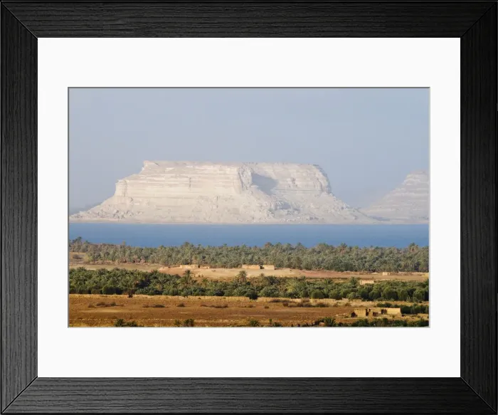 Framed Print : Birket Siwa (Siwa Lake) and Jebel Beida (White Mountains), Siwa Oasis, Western Desert Framed Print : Birket Siwa (Siwa Lake) and Jebel Beida (White Mountains), Siwa Oasis, Western Desert