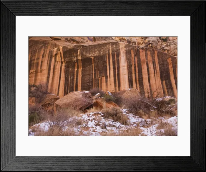 Framed Print : Desert Varnish on rocks, The Gorge, Capitol Reef National Park, Utah, United States of America Framed Print : Desert Varnish on rocks, The Gorge, Capitol Reef National Park, Utah, United States of America