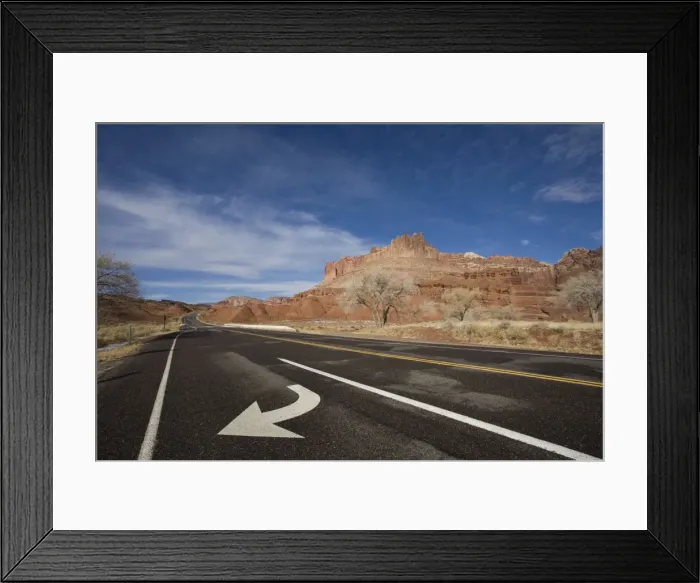 Framed Print : Highway 24 by the Castle, Capitol Reef National Park, Utah, United States of America Framed Print : Highway 24 by the Castle, Capitol Reef National Park, Utah, United States of America