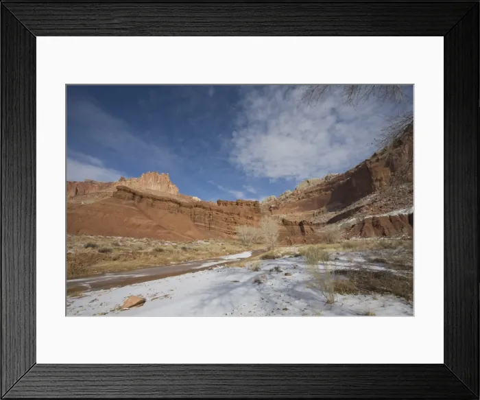Framed Print : The Castle and Fremont River, Capitol Reef National Park, Utah, United States of America Framed Print : The Castle and Fremont River, Capitol Reef National Park, Utah, United States of America
