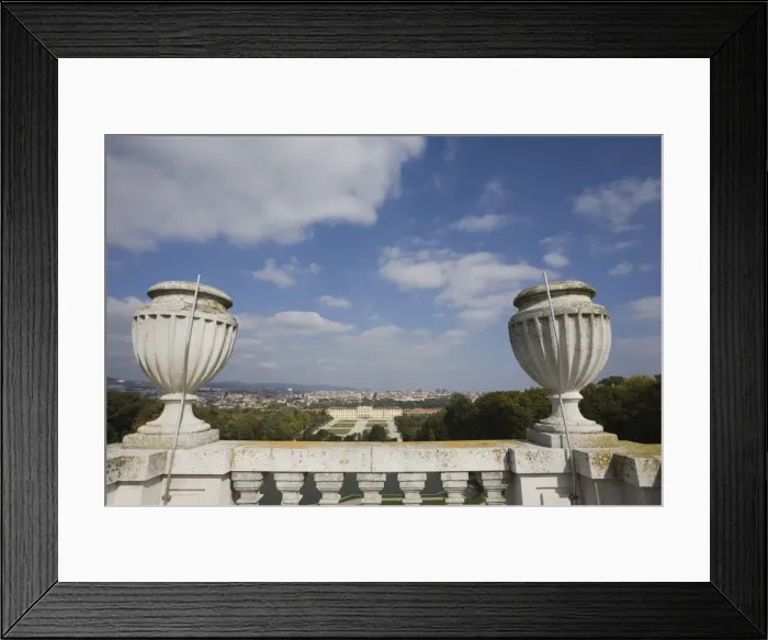 Framed Print : View of Schonbrunn Palace from the Gloriette, Vienna, Austria, Europe Framed Print : View of Schonbrunn Palace from the Gloriette, Vienna, Austria, Europe