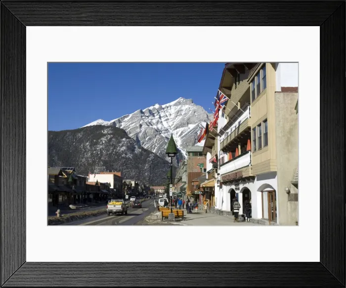Framed Print : Mount Norquay and downtown Banff, Alberta, Canada, North America Framed Print : Mount Norquay and downtown Banff, Alberta, Canada, North America