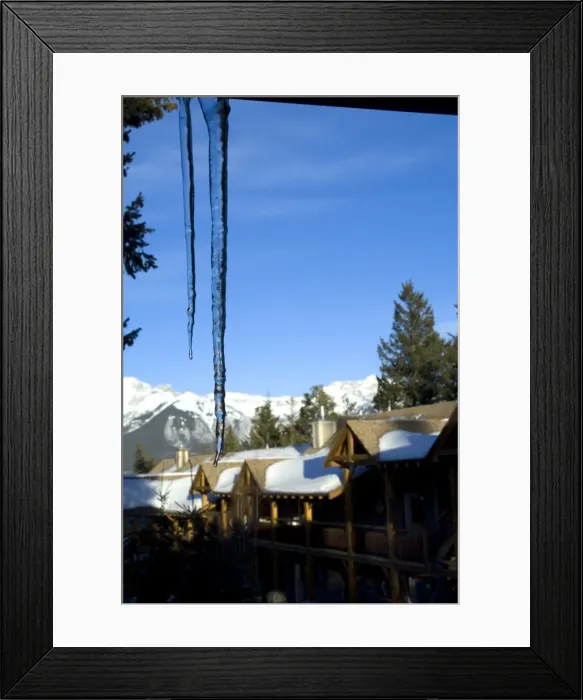 Framed Print : Icicle at the Buffalo Mountain Lodge, Banff, Alberta, Canada, North America Framed Print : Icicle at the Buffalo Mountain Lodge, Banff, Alberta, Canada, North America