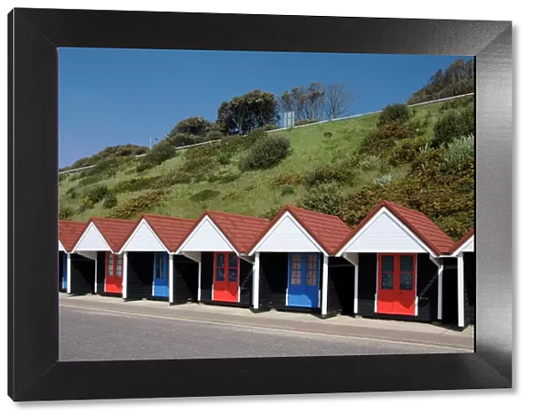 Beach huts at Bournemouth, Dorset, England, United Kingdom, Europe