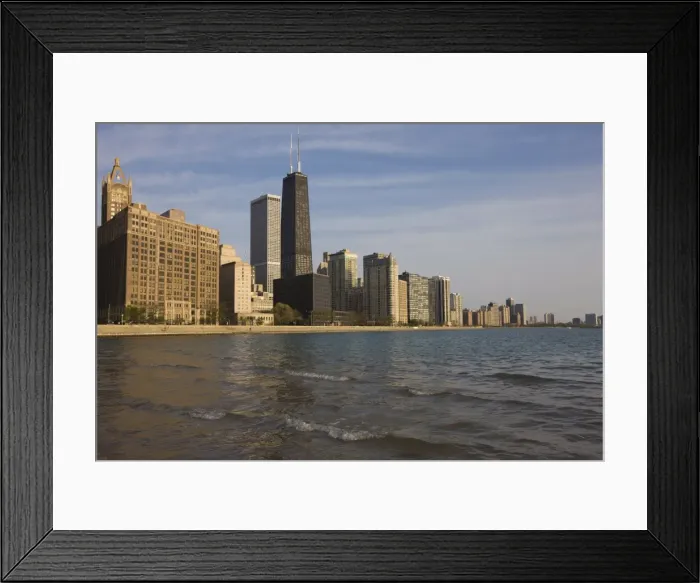 Framed Print : John Hancock Center and Near North skyline from Ohio Street Beach, Chicago Framed Print : John Hancock Center and Near North skyline from Ohio Street Beach, Chicago