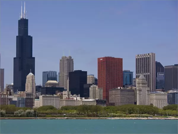 Sears Tower and skyline, Chicago, Illinois, United States of America, North America
