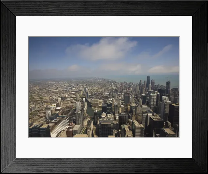 Framed Print : Aerial view of North Chicago skyline, Chicago, Illinois, United States of America Framed Print : Aerial view of North Chicago skyline, Chicago, Illinois, United States of America