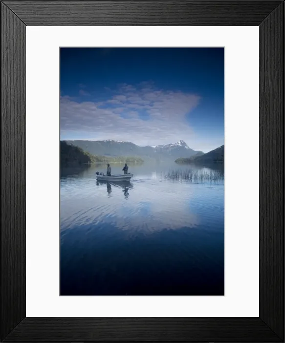 Framed Print : Fishermen, Lago Espejo, Siete Lagos region, Nahuel Huapi National Park Framed Print : Fishermen, Lago Espejo, Siete Lagos region, Nahuel Huapi National Park