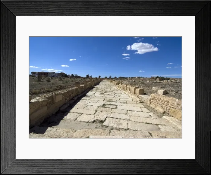 Framed Print : One of the main roads at the Roman ruin of Sbeitla, Tunisia, North Africa, Africa Framed Print : One of the main roads at the Roman ruin of Sbeitla, Tunisia, North Africa, Africa