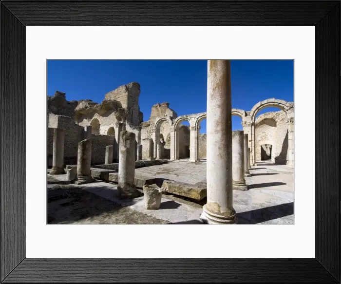 Framed Print : Large baths, Roman ruins of Makhtar, Tunisia, North Africa, Africa Framed Print : Large baths, Roman ruins of Makhtar, Tunisia, North Africa, Africa